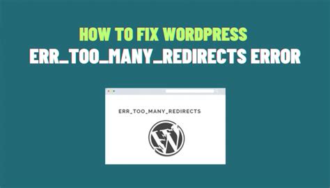 How To Fix The ERR TOO MANY REDIRECTS Error User Meta Pro