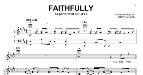 Faithfully Piano Vocal And Guitar Chords Right Hand Melody