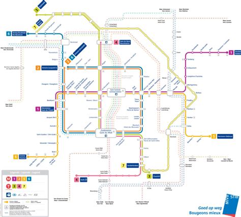 Transit Maps Official Map Brussels Metro Tram And Rail Network 2012