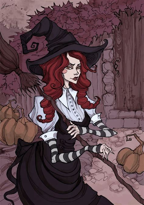 Red Haired Witch By Irenhorrors On Deviantart Witch Creepy Art