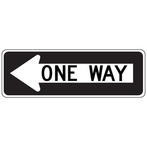 One Way L Sign Federal Mutcd R6 1 Reflective Street Signs
