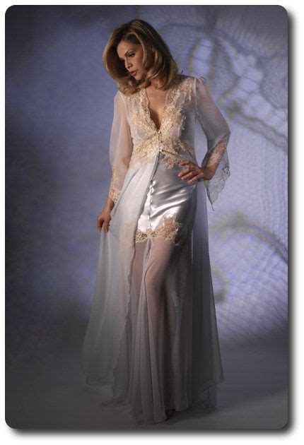 Silk Georgette Negligee Jane Woolrich 2582 Wedding Nightgown