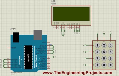 Interfacing Of Keypad With Arduino In Proteus Isis The Engineering