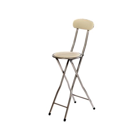 Folding breakfast bar stool foldable padded chair seat office event garden party. White Padded Folding High Chair Breakfast Kitchen Bar ...