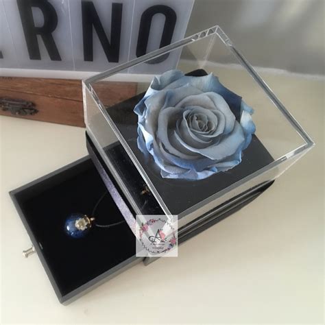 Personalised Flower Ring Box Preserved Rose In Box Jewellery Etsy