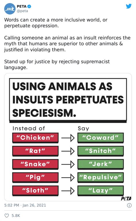 Peta Wants People To Stop Using Anti Animal Slurs And Gets Brutally