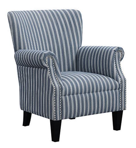Blue Stripe Accent Chair Discount Direct Furniture