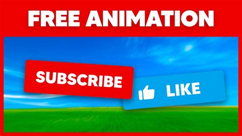 FREE Clean Subscribe Like Animation Edit In ANY Software YouTube