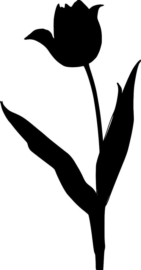 SVG Blumen Tulpe Blume Kostenloses SVG Bild Symbol SVG Silh