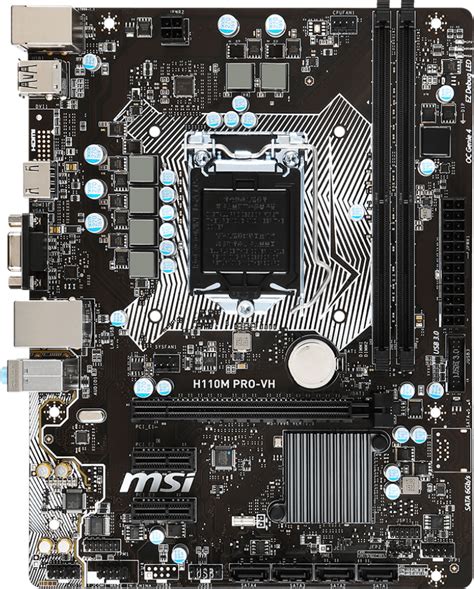 Msi H110m Pro Vh Motherboard Specifications On Motherboarddb
