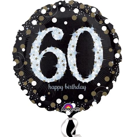Gold Sparkle 60th Birthday Foil Helium Balloon Buy Online