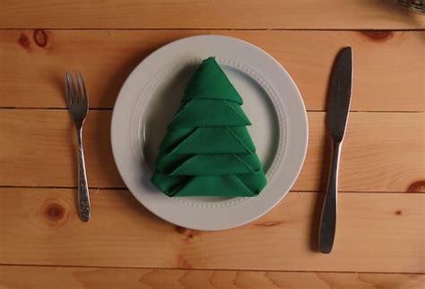 3 Fun Napkin Folding Ideas For Your Christmas Tablechristmass Tree