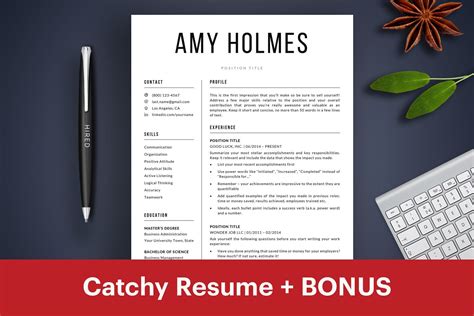 28 Eye Catching Resume Templates For Your School Lesson