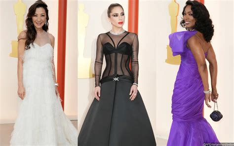 Oscars 2023 Michelle Yeoh Looks Ethereal Lady Gaga And Angela Bassett