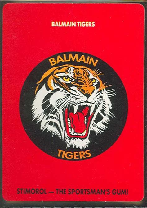 Stimorol Rugby League Balmain Tigers Trade Card Australian