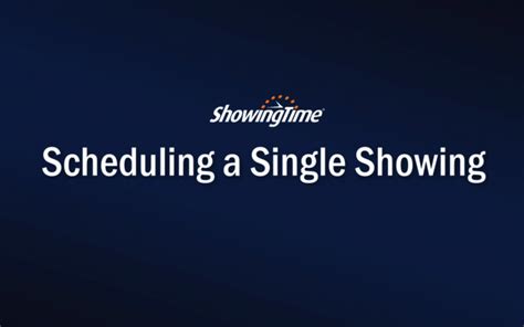 How To Schedule A Single Showing Showingtime