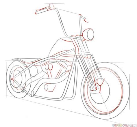 Como Desenhar Uma Moto Chopper Tutoriais De Desenho Passo A Passo