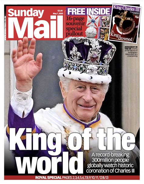 Sunday Mail Front Page 7th Of May 2023 Tomorrows Papers Today