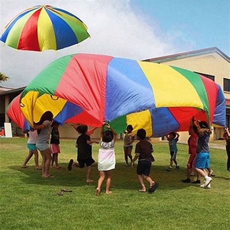 Kids Play Parachute 6m Large Children Rainbow Outdoor Game Exercise