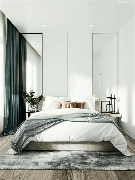 minimalist bedroom big wall mirrors design ideas grey