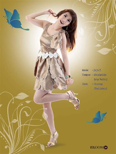 Model Ju Ju Ko With Lovely Fashion Dress