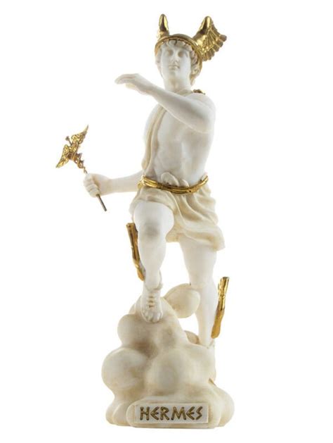 Hermes Mercury Greek God Zeus Son Roman Statue Alabaster Etsy Roman