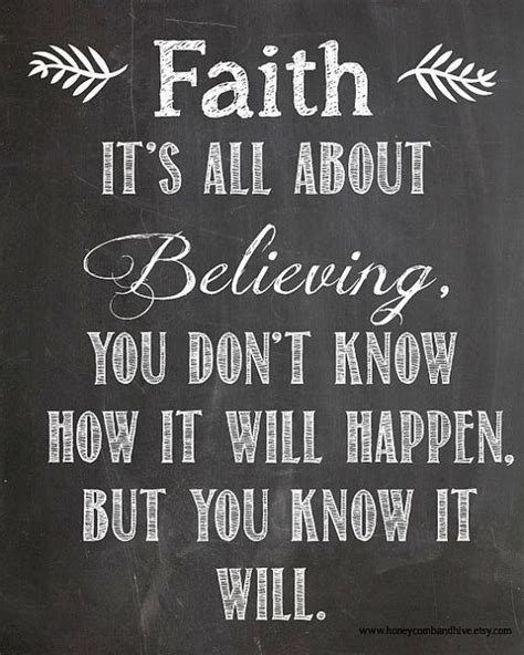 Instant Download Faith And Belief Motivating Quote On Chalkboard