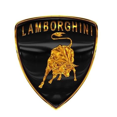 The lamborghini logo is famous for his bull scene that goes on the black shield together with the golden title lamborghini. car 3D model Lamborghini logo 2 | CGTrader