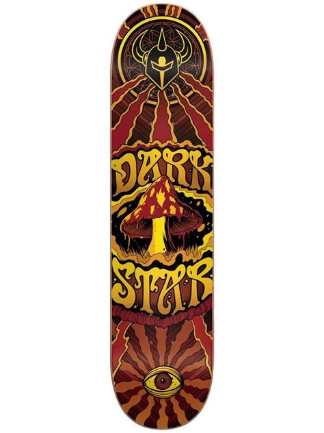 darkstar trippy yellow 7 75 skateboard deck skateboard skateboard decks darkstar skateboards