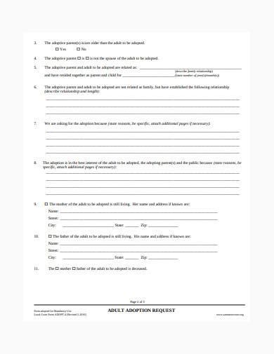 Free 10 Adoption Request Samples In Pdf Ms Word