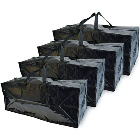 Extra Large Heavy Duty Storage Bags W Zipper 4 Pcs 28x14x13