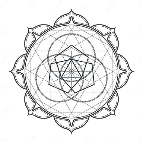 Vector Mandala Sacred Geometry Illustration Stock Vector Illustration