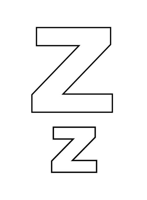 Letra Simple Z Para Colorear Imprimir E Dibujar Dibujos Colorear Com