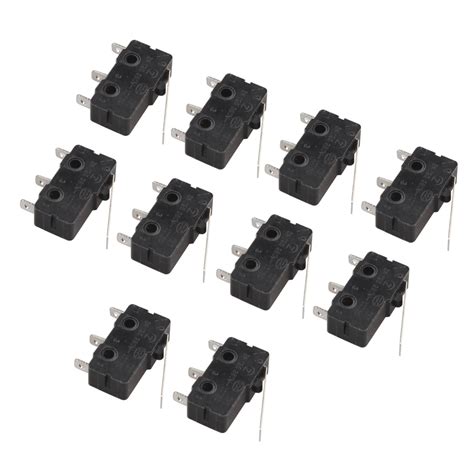 Buy Haljia 10pcs 5a 250v Micro Switch Long Straight Hinge Lever 3 Pins