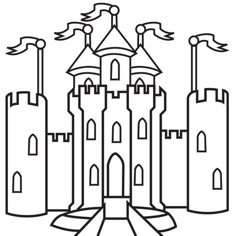 Castillos para colorear, pintar e imprimir