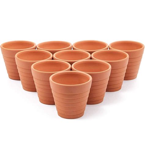 10 Pack 27 Terra Cotta Pots Mini Small Terracotta Flower Clay Pots