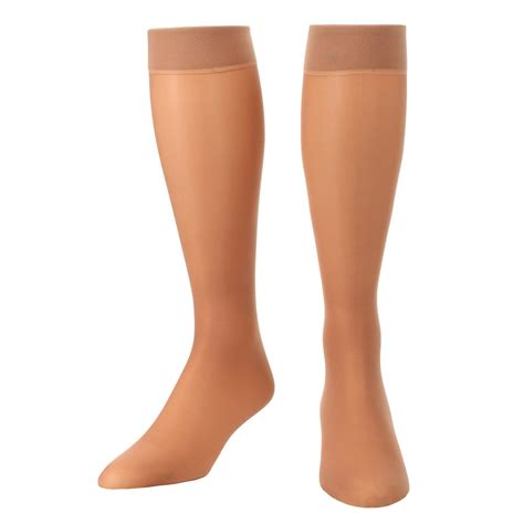 Sheer Compression Knee Highs Made In The Usa Light Support Socks For Woman 8 15mmhg 1 Pair