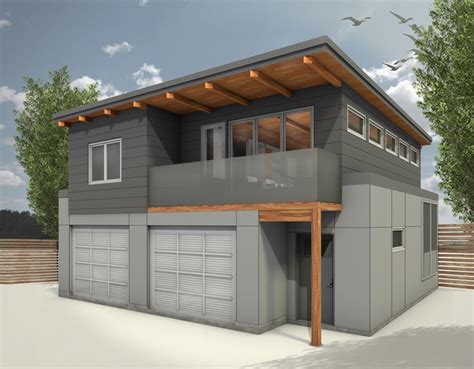 The architecture of this charming modern home allows the garage doors to shine in all their glory. 39 best Modern Garage Plans images on Pinterest ...