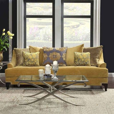 13 Beautiful Yellow Sofa For Living Room Decor Ideas Gold Sofa
