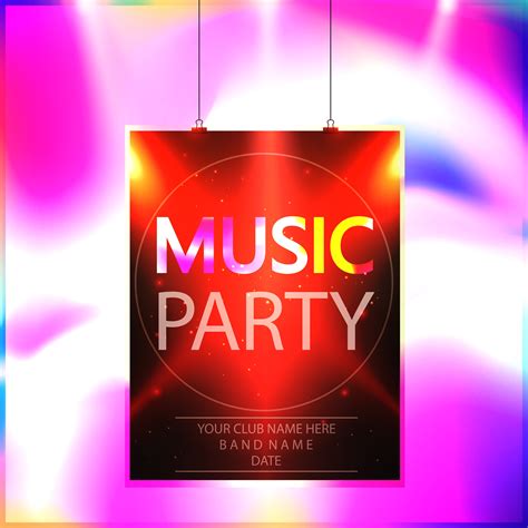 Music Party Poster Party Flyer Template Vector 268983 Vector Art At