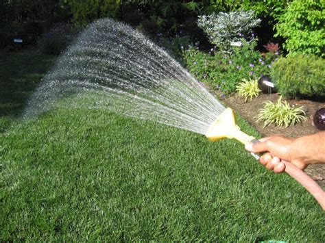 Try the hover wand system. How to Maintain Garden Hoses, Sprinklers and Watering Accessories | DIY