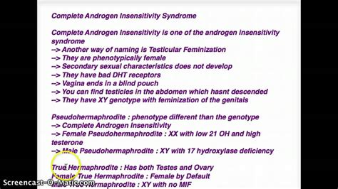 Complete Androgen Insensitivity Syndrome Youtube