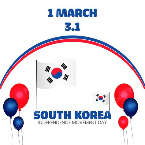 Movimiento 1 De Marzo En Corea Del Sur Png Bandera Celebracion Corea Png Y Vector Para