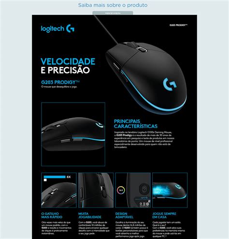 Logitech g203 mouse software for windows 10 mac. Mouse 6000dpi Logitech - G203 Prodigy - Mouse com Fio ...