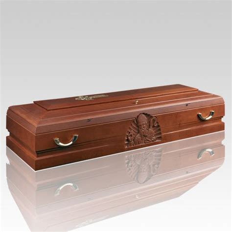 The Hayden Wood Caskets Are Made From Mahogany Wood And Feature Saint