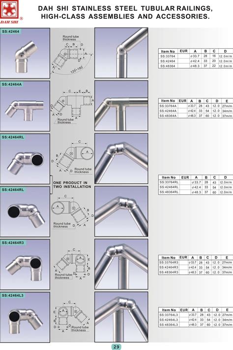 See more ideas about railing design, metal handrails, stair railing. Stair Handrail Fittings Catalog - Page 29 | Dah Shi Metal ...