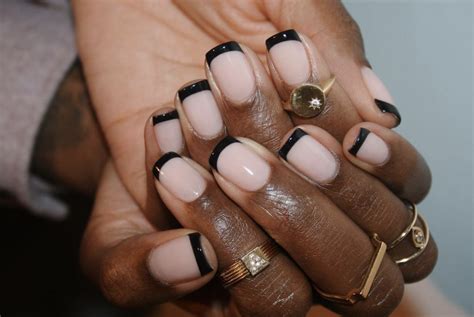 how to do a black french manicure at home