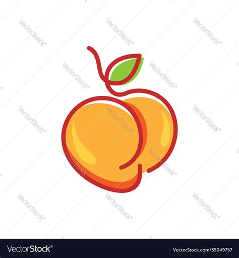 Peach Logo Design Inspiration Awesome Royalty Free Vector