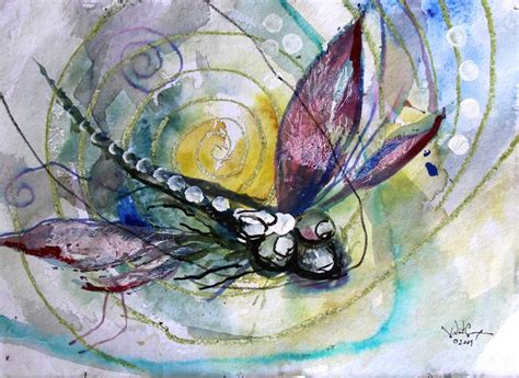 Abstract Dragonfly 11 By J Vincent Scarpace Dragonfly Painting