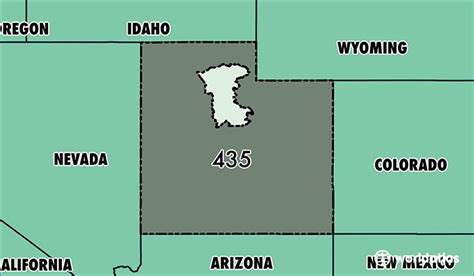 435 Area Code Map